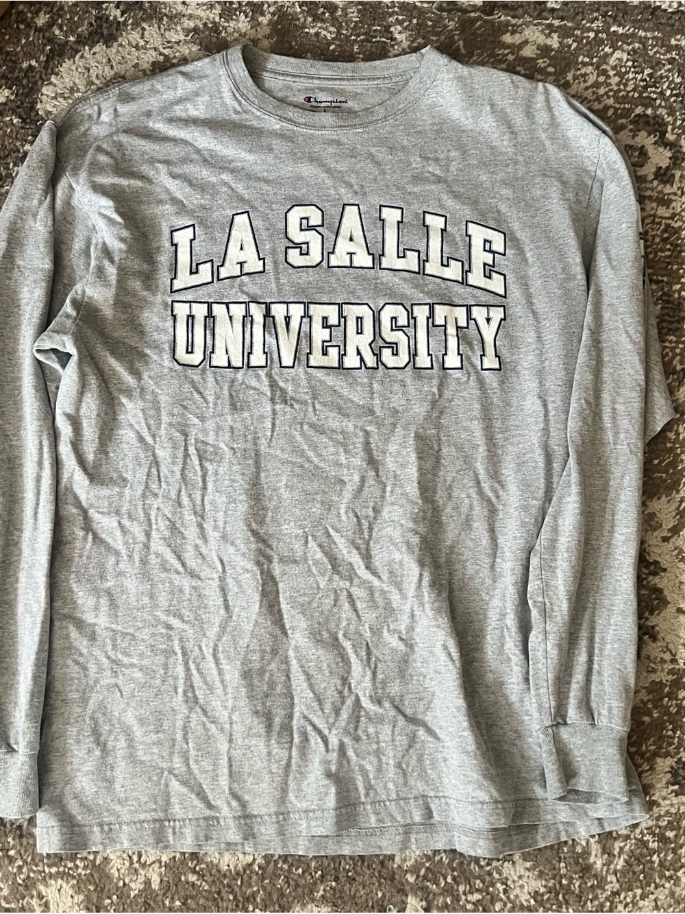 Champion Gray La Salle University Long Sleeve Tee
